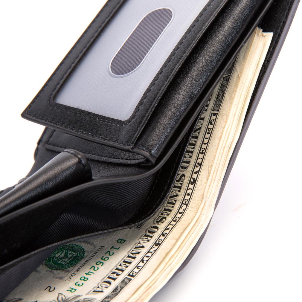 Herren Vintage Kreditkartenetui mit Blockierung von RFID, Leder, Unisex, Sicherheitsinformationen, Aluminium