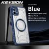 KEYSION Transparent Magnetic Case for Nothing Phone 2 1 Silicone+PC Heavy Duty Shockproof Phone Cover for Nothing Phone 1 2
