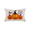 Funny Halloween Pillow Cover Printed Linen Pumpkin Cushion Cover Living Room Sofa Bedroom Pillow Cover