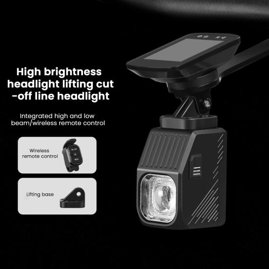 Sykkellykt USB Oppladbar Moduser Justerbar 1000LM Vanntett MTB Landevei Terrengsykkel Nattkjøring Avskjermingslinjestråle Frontlampe