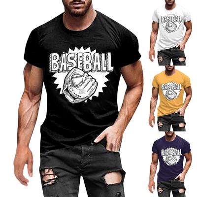Baseball T Shirt Baseball Graphic Cute Tee Tops Men Letter Printed Softball Shirts Short Sleeve Casual Sports Tops