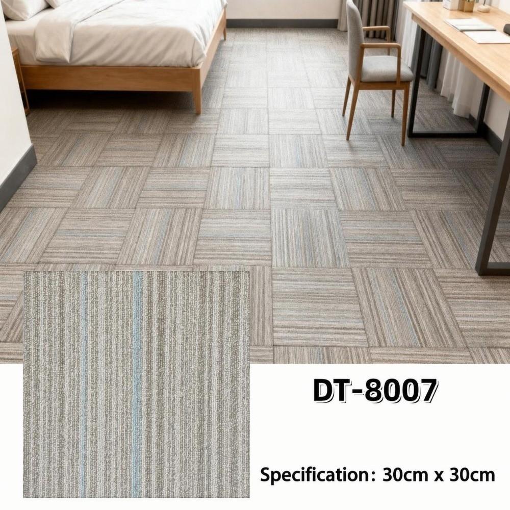 Waterproof PVC Floor Tile Imitation Carpet Texture Wall Floor Decal Living Room Dressup