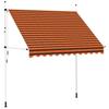 Manual Retractable Awning 250 Cm Orange and Brown