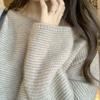 Nový styl Podzim Zima Jednobarevný svetr Dámský Volný Svršek Svetry Pletený Pulovr