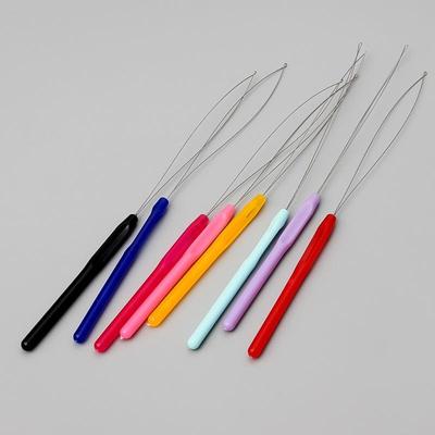 Ago per gancio per parrucca con gambo in plastica colorata, 2 pezzi/pacco Infila ago