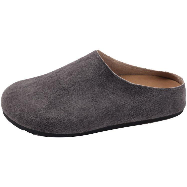 Lazy Shoes French Retro Outer Wear Boken Shoes Slippers One Pedal Versatile Casual Half Drag Early Spring New Bag Head Drag
