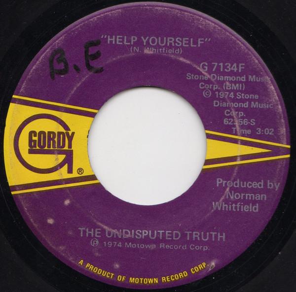 

7inch Record UNDISPUTED TRUTH - Help Yourself / What s Going On G7134F GORDY 1974 US Soul/Funk Used