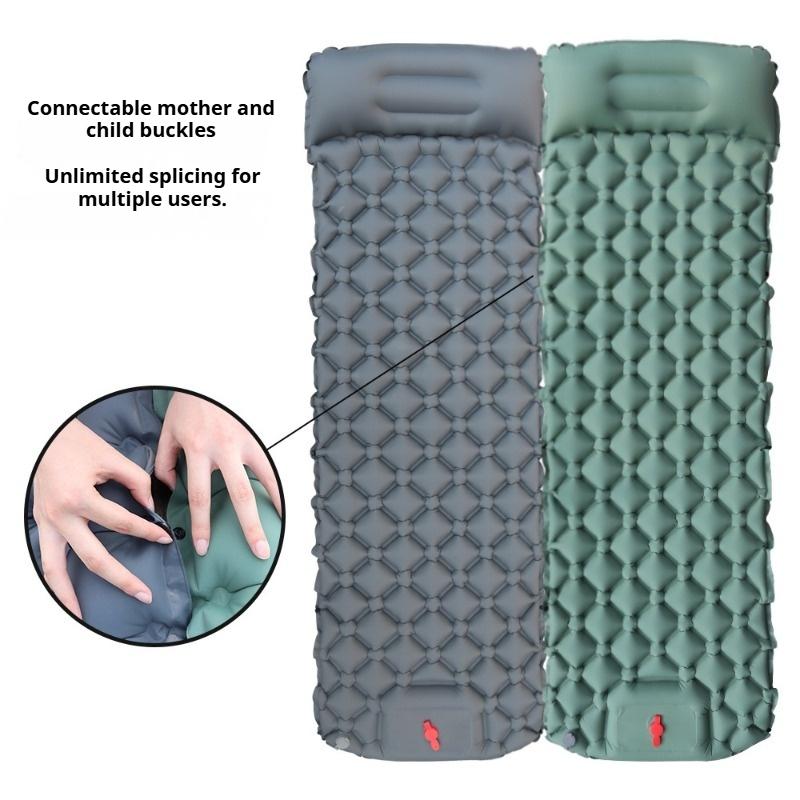 Outdoor Nylon TPU Inflatable Mat Portable Light Tent Mat Single