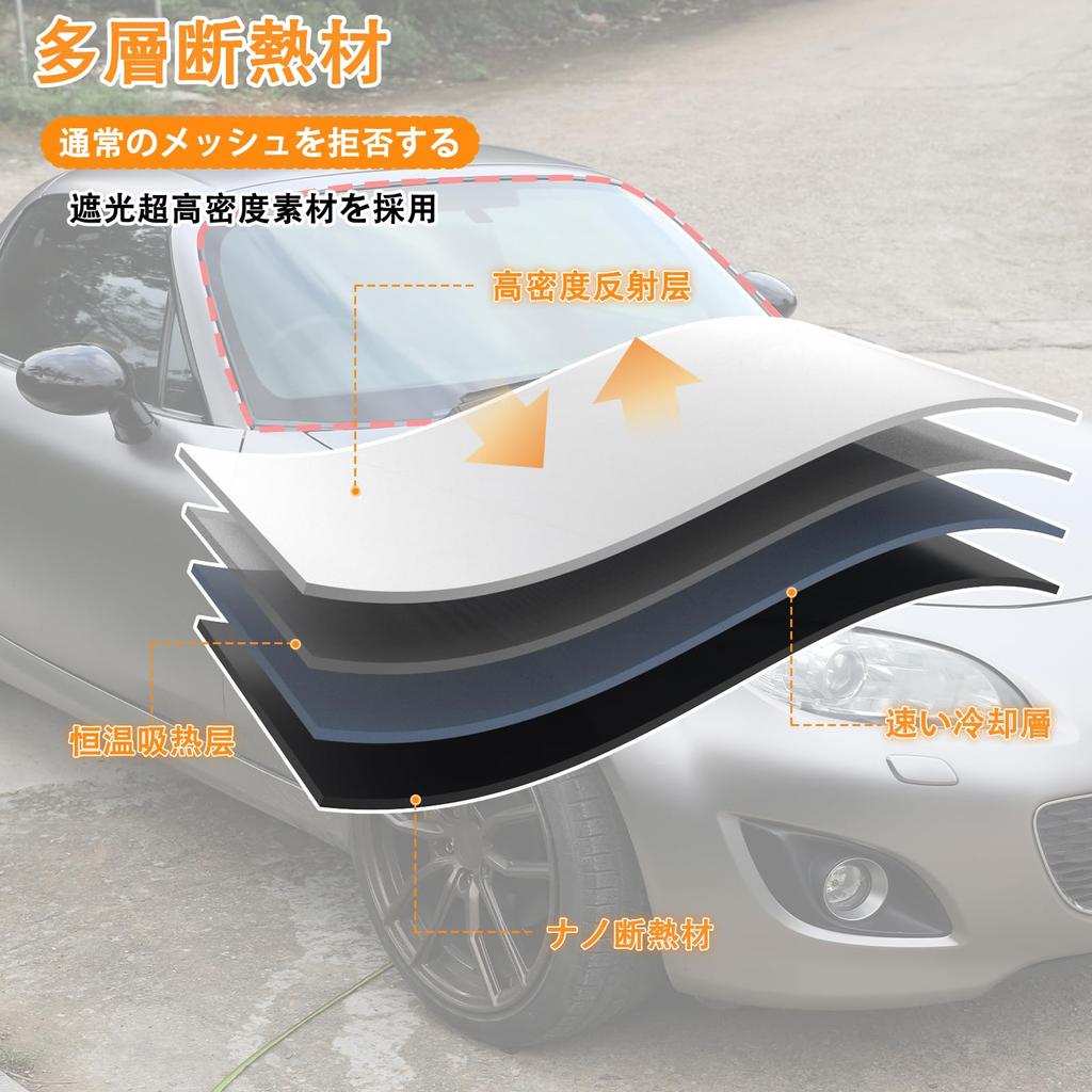 Hcilloend New Mazda Roadster NC Series 2005-2015 Sunshade Windshield Sun Shade Blackout Front Sun
