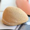 202604-CW-oras  ins chic SUMMER Breathable plant fiber grass fold lady beret cap women leisure Painter Pumpkin hat