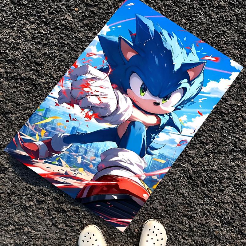 Sonic Printed Carpet, Rug for Office Chair Living Room Bedroom Kitchen Room Decor Gifts.