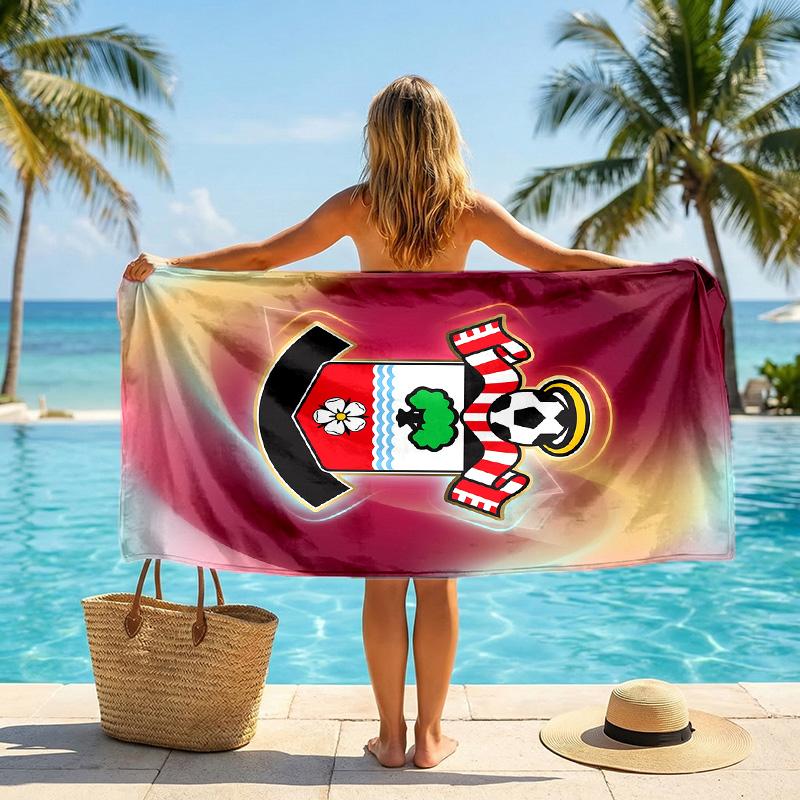 Southampton Football Beach Towel Soft Microfiber Summer Towel Quick Dry Absorbent Towel for Beach Swimming Pool Travel