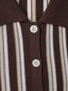 Spring 2025 Women's European & American Striped Knit Polo Cardigan