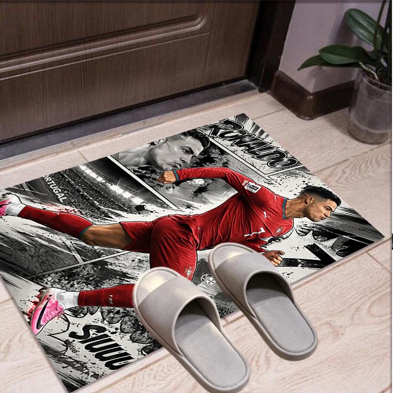Cristiano Ronaldo Pattern Rug, Indoor/Outdoor Mat, for Picnic, Gameroom, Bedroom, Office, Living Room, Home Decor Carpet, Birthday Gift