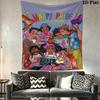 Vibrant Anime Style Pattern Home Decor Tapestry, Wall Hanging, Decorative RV Wall Cloth.ZGT0914012