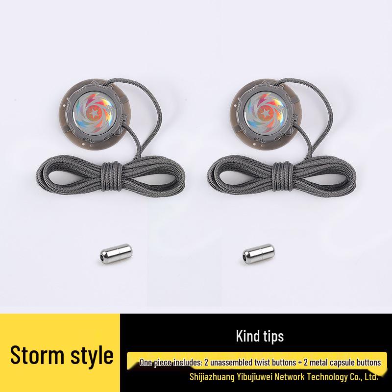 Forgatható gombos lusta fűző nélküli sport futócipő vastag fekete-fehér fűzővel