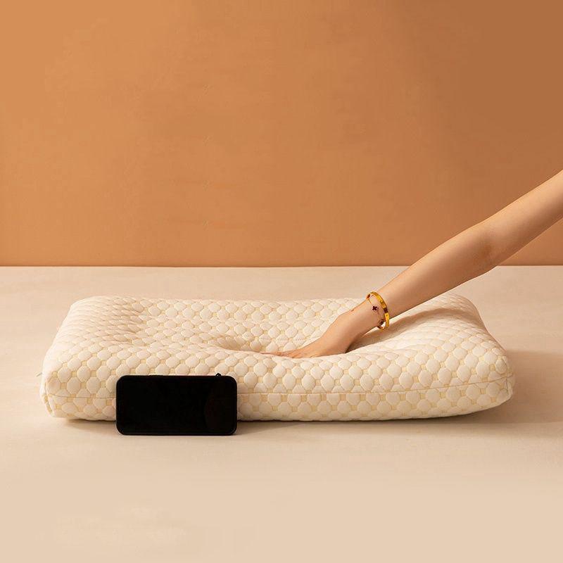 

WTEMPO Всесезонные роскошные высококачественные подушки для общежития для дома и отеля, помогающие поддерживать шею во время сна, непроваливающиеся средние подушки 2pcs*48*74cm бежевый