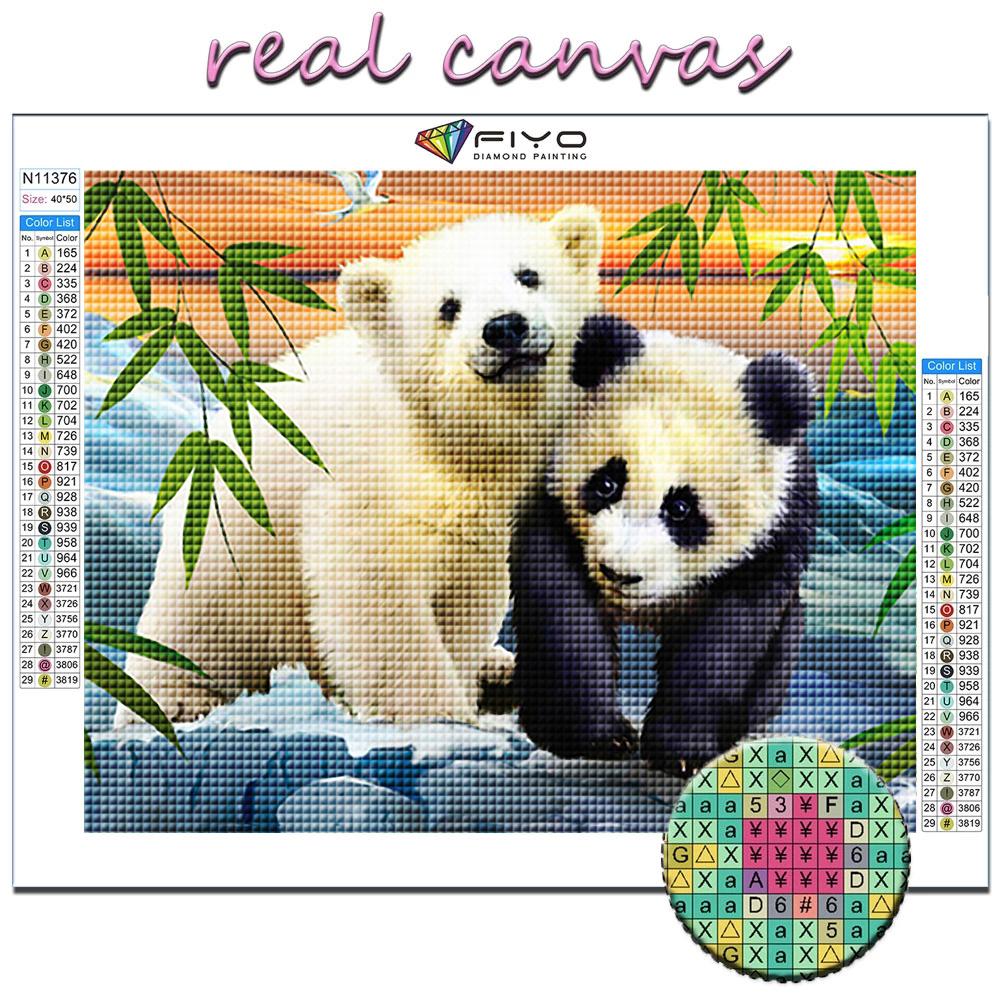 Diamantbroderi Animal Panda 5D DIY Diamond Painting Cross Stitch Rhinestone