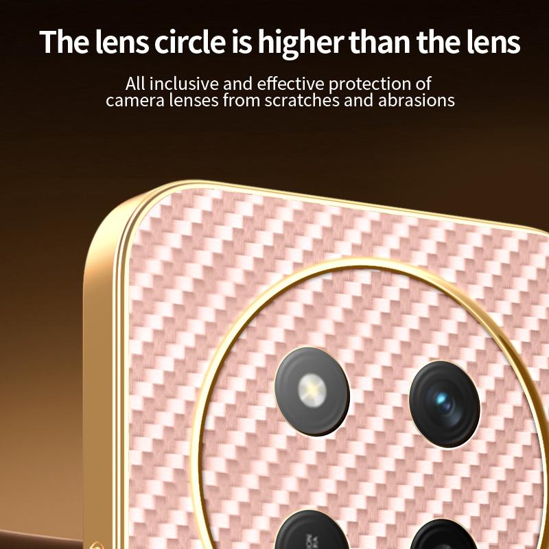 Pro Honor X9b 5G/Magic6 Lite 5G Pouzdro na telefon Texturované z uhlíkových vláken Elektroplátované TPU Zadní kryt