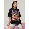Herren Jessica Fletcher Vintage 80er TV-Show Grafik-T-Shirt - Murder, She Wrote Inspiriertes Retro-T-Shirt mit Jessica Fletcher Porträt - Locker geschnitten Kurz