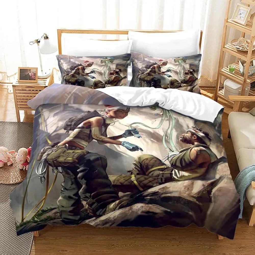 APEX Legends Bedding Set Single Twin Full Queen King Size Shooting Game Bed Set Aldult Kid Bedroom Duvetcover Sets 3D Print 012