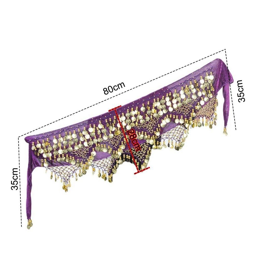 Fashion Velvet Belly Dance Hip Scarf Sequins Luxury Belly Dance Waist Wrap Dance Waist Chain Women Show Costumes