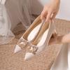 Fashion French Bridal Wedding Shoes Banquet Single Shoes 2025 New Wearable Everyday Bridesmaid Shoes