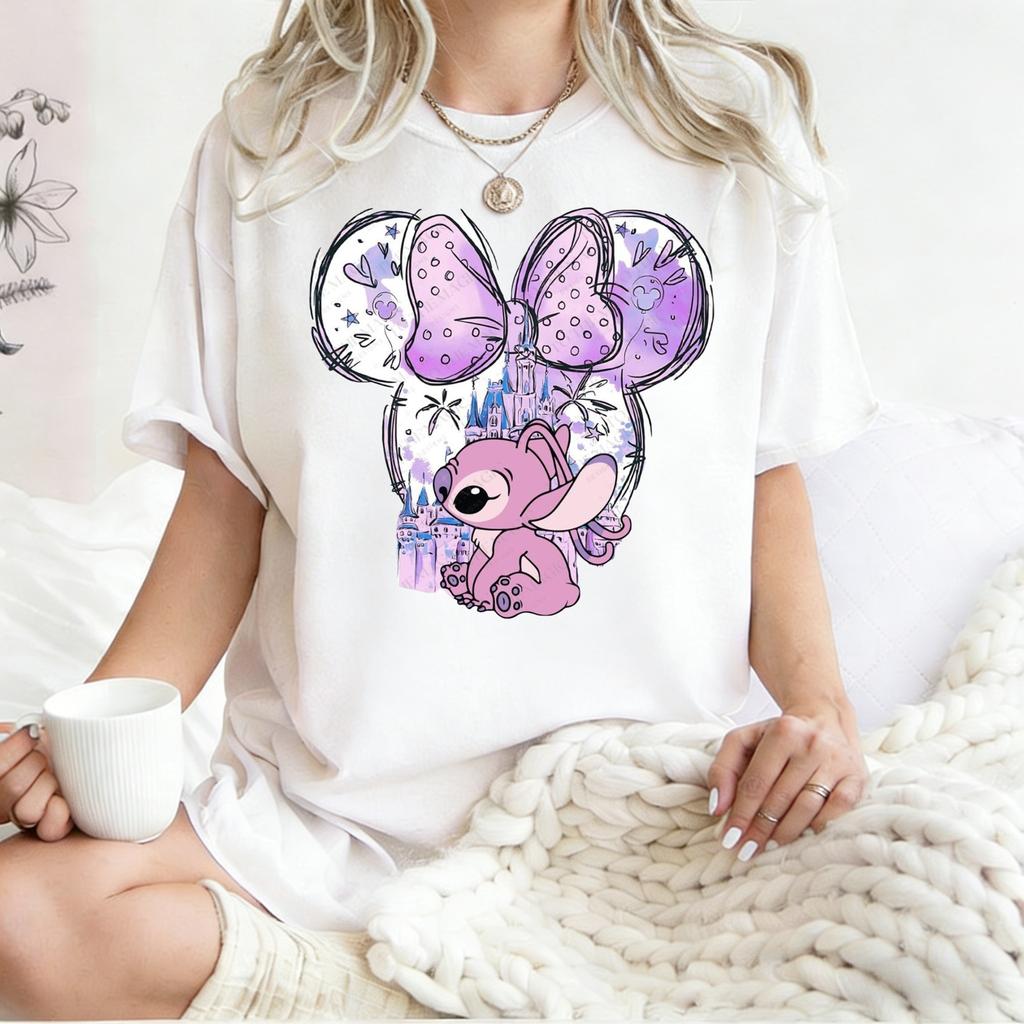 2026 Summer Angel Magic Castle Graphic Tshirt Unisex Unisex Fashion Cotton Quality Casual Loose Short Sleeve Classic Unisex