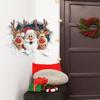 Santa Claus Reindeer Wall Sticker Detachable Stickers Reusable Suitable for Door and Wall Decoration Christmas Ornaments