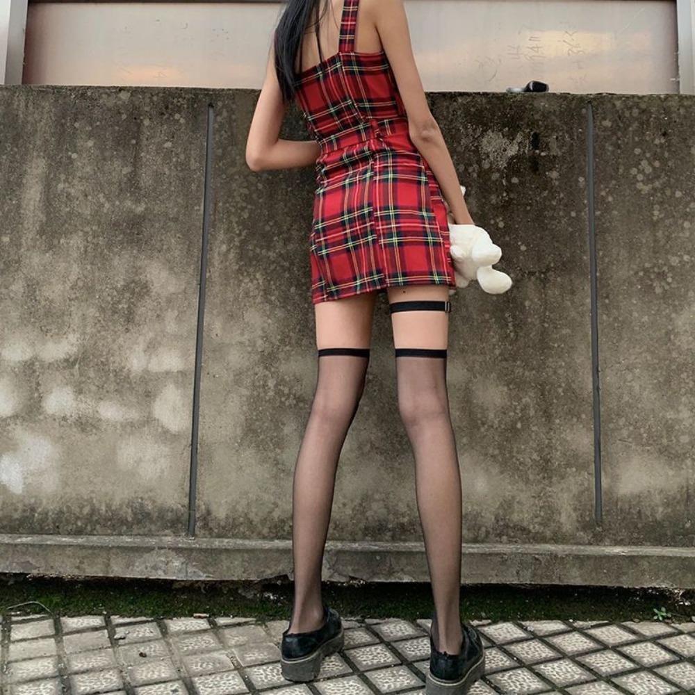 JK Velvet High-transparency Calf Socks, White Thin Long Tube, Spring and Summer Black Stockings, Women's and Knee Socks, Ultra-thin Ins Tide