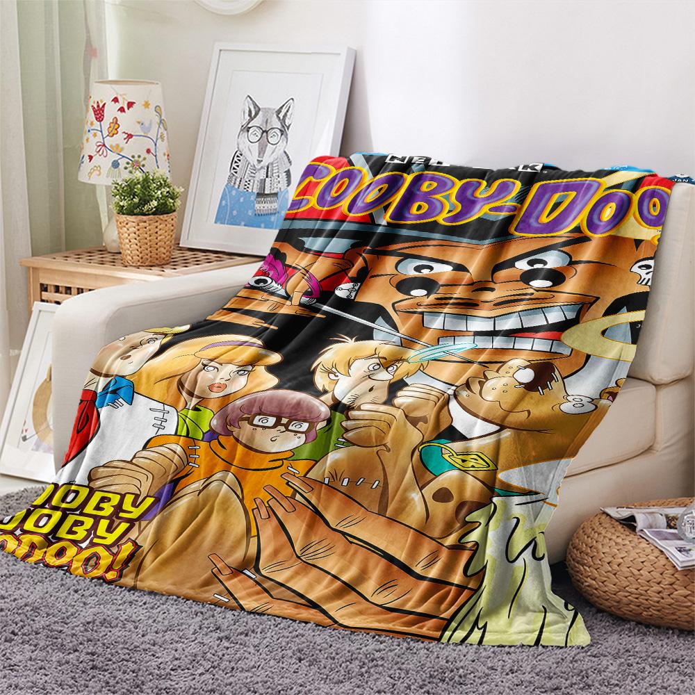 1 Stück Scooby-Doo Aufdruck Flanelldecke, Hohe Qualität, Bequem für alle Jahreszeiten, Heimdekoration, Wärme und Komfort, Perfekt für Weihnachtsgeschenke