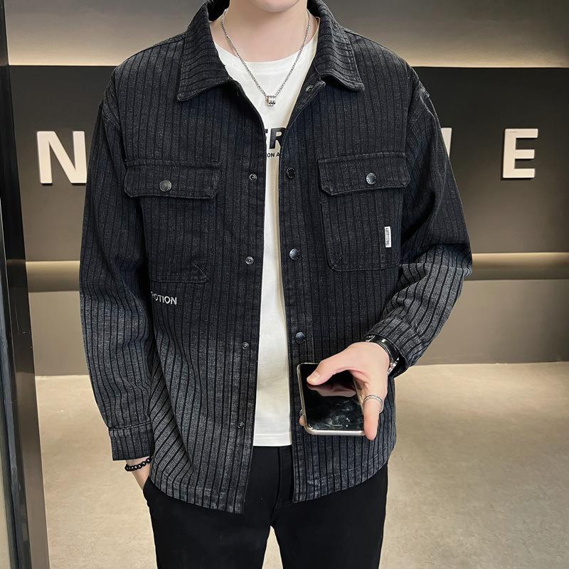 Джинсовая куртка мужская осенняя новая утолщенная свободная куртка-рубашка Tooling M