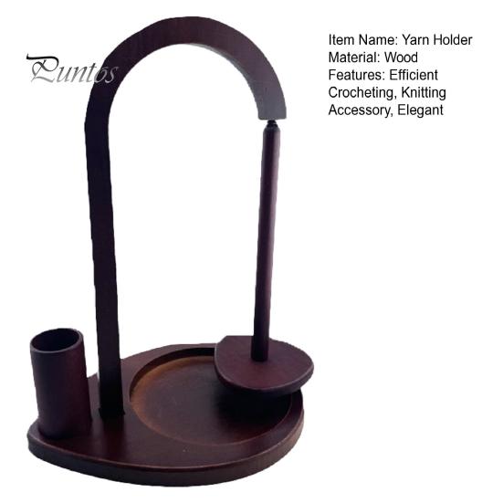 Wooden Yarn Holder Rotating Yarn Ball Dispenser Stand for Crocheting Knitting Yarn Organizer Spinner for Knitting Lovers Grandma Mom