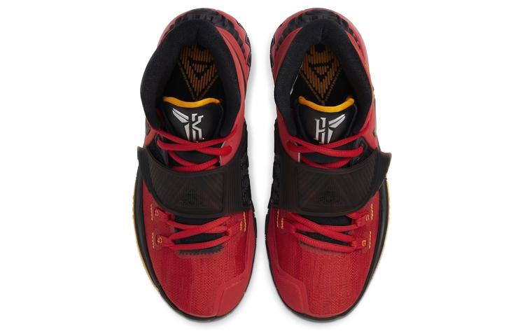 Nike Kyrie 6 'Bruce Lee' Bruce Lee Abrasion Resistant Mid top Children's Basketball Shoes Black Red CW3042-600