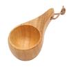 Rubberwood Wooden Drinking Cup 30ml/1oz Capacity Portable Wood Mug Wooden Coffee Cup  Parties