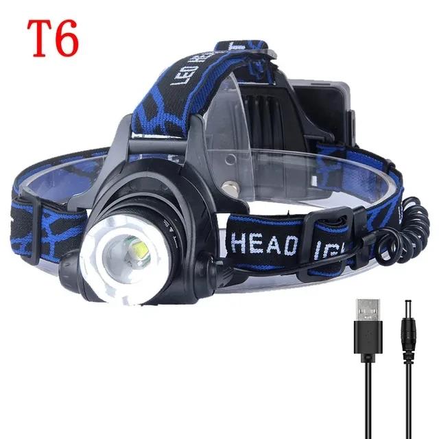 Powerful LED Induction Headlamp USB/DC Rechargeable Headlight Aluminium Alloy Outdoor Fishing Head Lamp High Lumen Head Torch