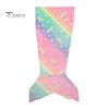 Breathable Mermaid Blanket Tail Wear Resistant Friendly To Skin All Seasons Luminous Design Plush Flannel Fleece Toddler Toy Kids