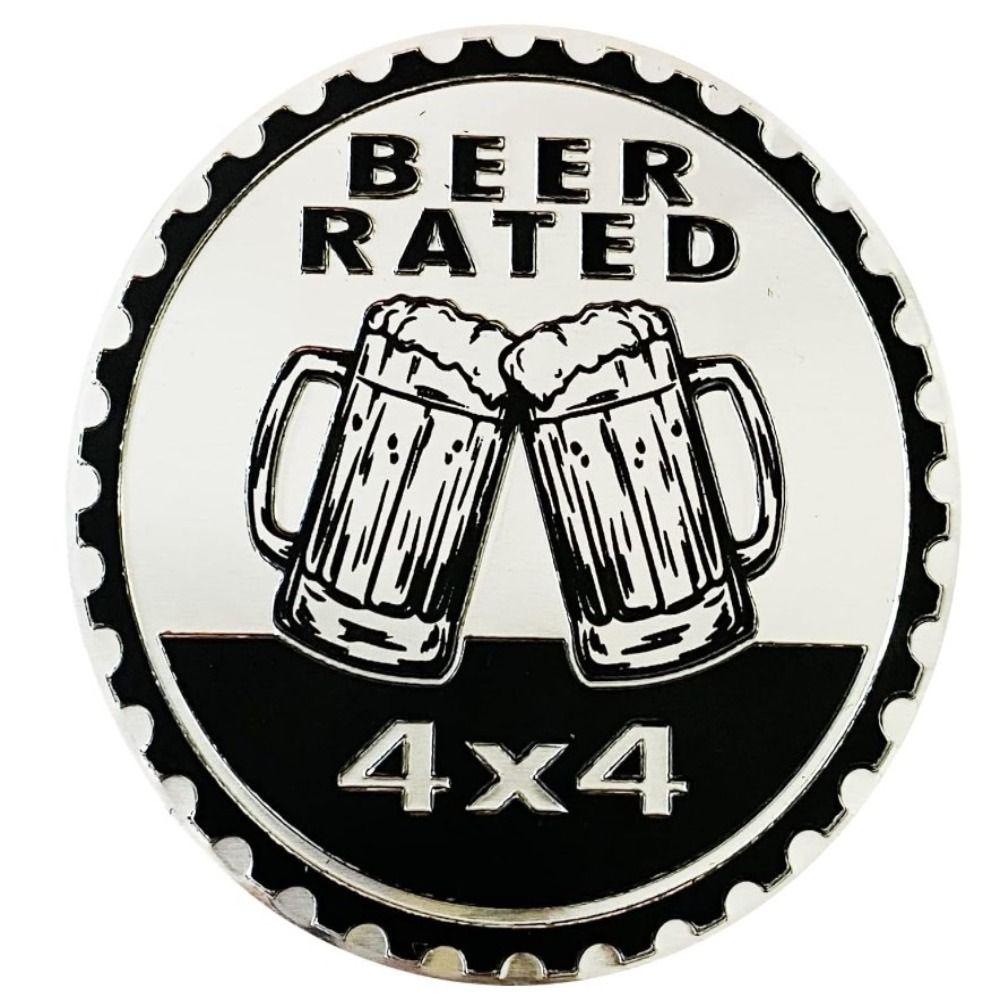 

2 шт., 6 см, эмблема 4x4 с пивным рейтингом, совместимая с Jeep Wrangler, грузовиками, внедорожниками
