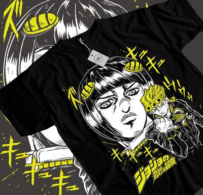 Giorno Giovanna  JoJo's Bizarre  Anime Shirt,Manga  Black Unisex T-Shirt