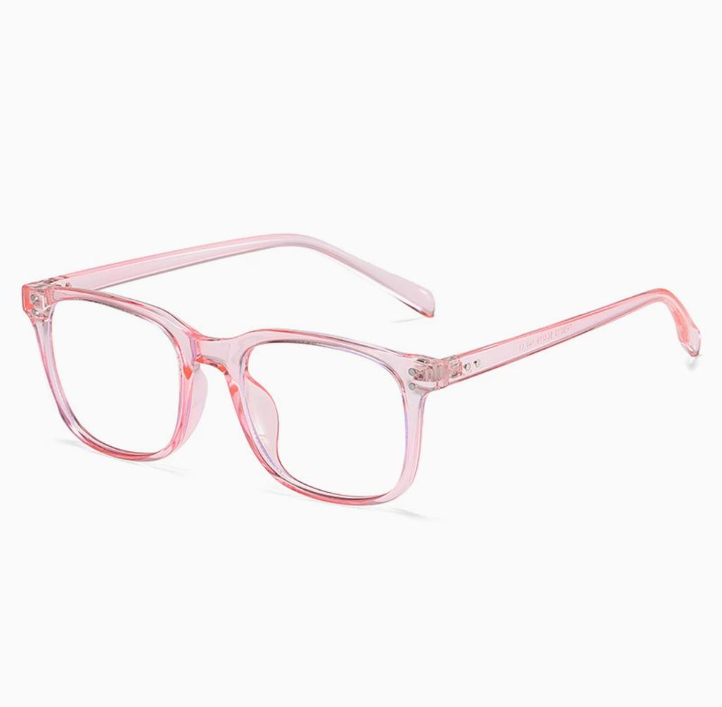 Rivet Big Square Myopic Glasses Women Men TR90 Frame Minus Lens Prescription Spectacle Diopter 0 -0.5 -0.75 -1.0 To -6.0