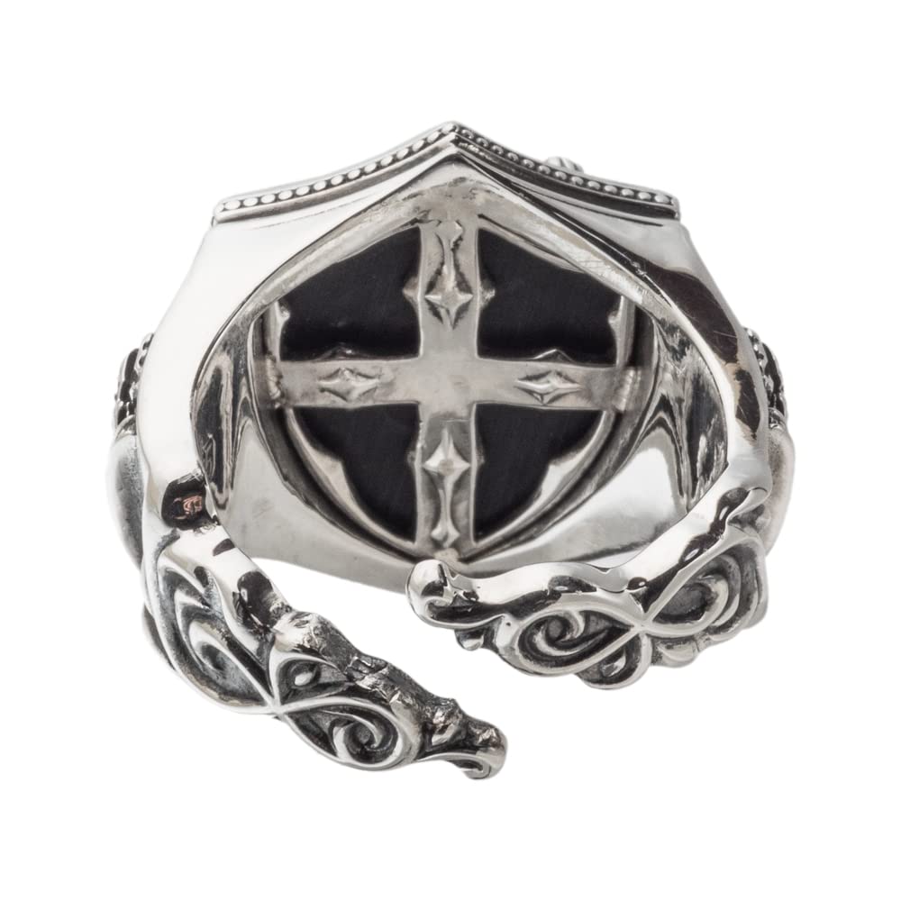 Artemis Kings Lion Shield One Size Fits Silver Brand Silver 925 Ring, All, AKR0065, Men's Accessory, Jewelry, Ring,