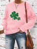 Women's Autumn/Winter St. Patrick's Day Print Long Sleeve Pullover Hoodie