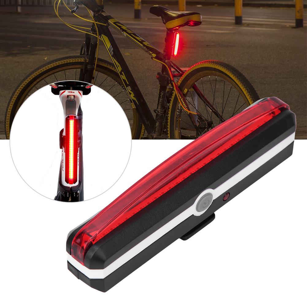 USB Charging Bicycle Taillight Bike Rear Tail Safety Red Warning Cycling Lamp