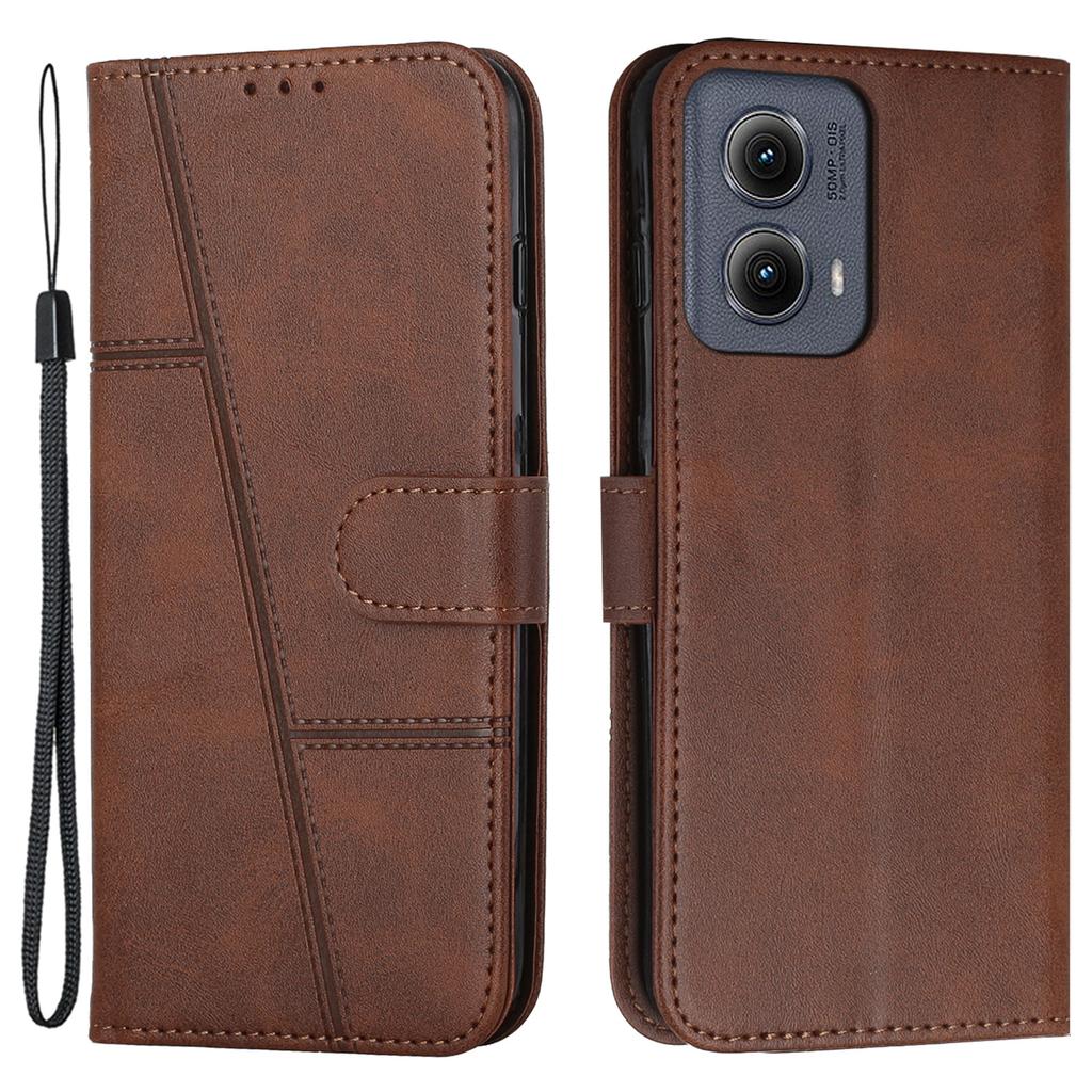 For Motorola Edge (2024) 5G Case Wallet PU Leather Phone Stand Cover