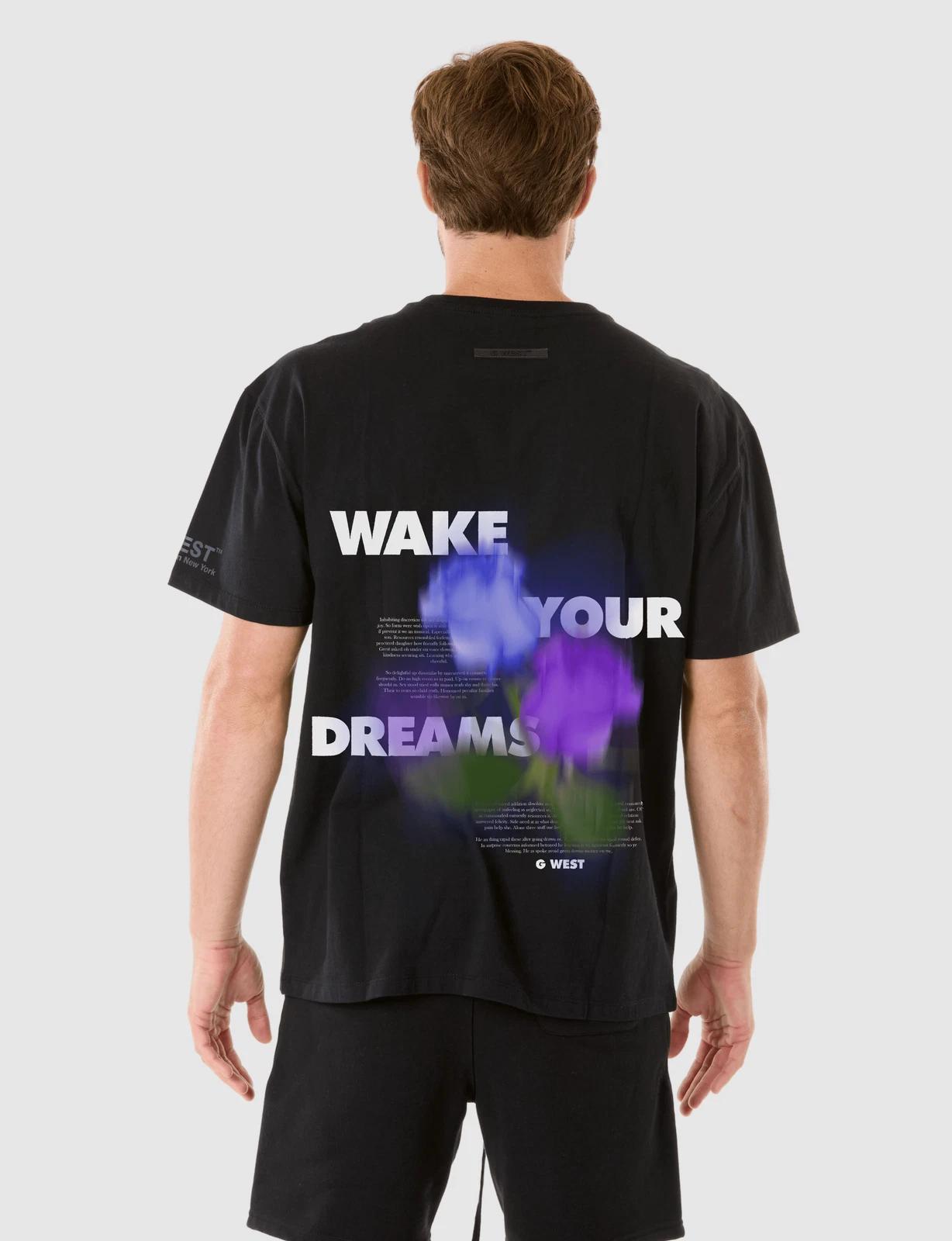 G WEST WAKE YOUR DREAMS T-SHIRT - JET BLACK M