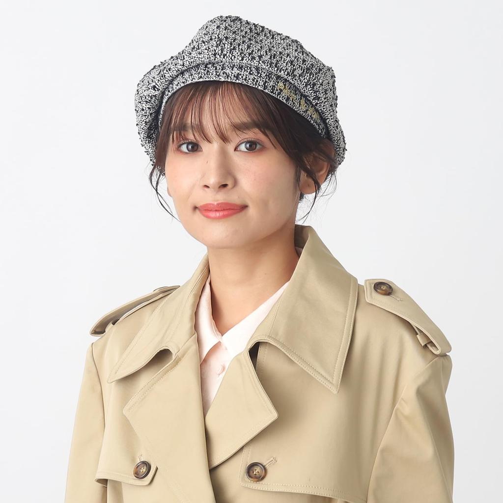 Moonbat Hat Beret Tweed Logo Embroidery Black [Paul & Joe] - Women's - - - 26-113-70207 -