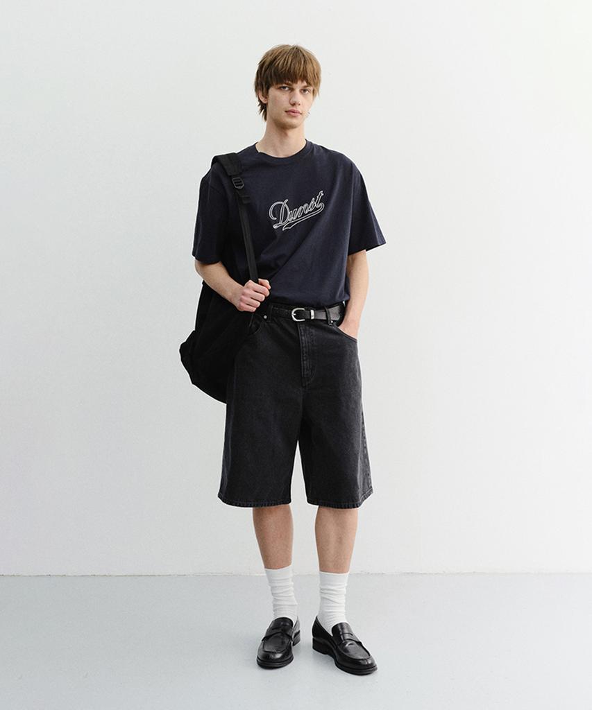 Deonseuteupomaen Classic Baggy Denim Shorts_Udpa6B325_Black