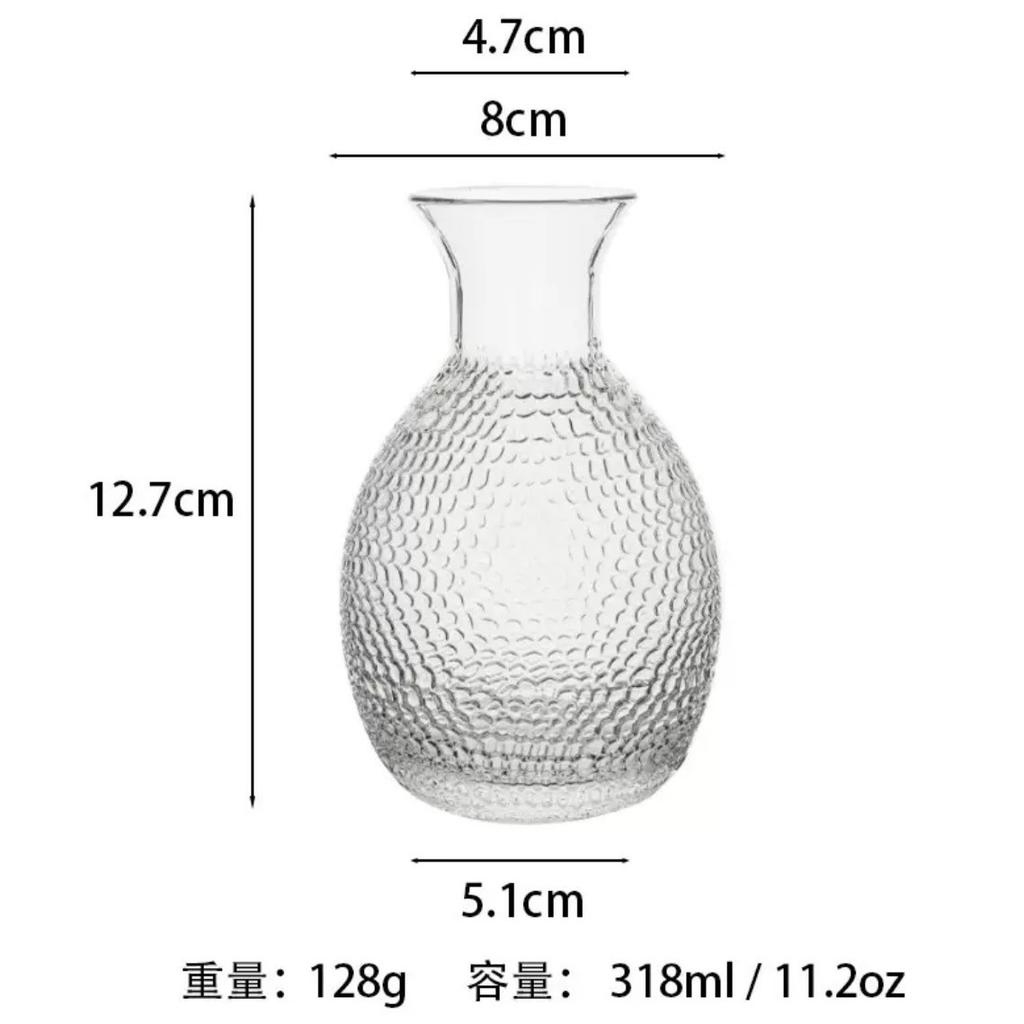 Set Sake Giapponese Vetro Martellato Scatola Regalo Uso Domestico Bottiglia per Sake Caraffa per Vino