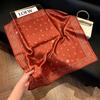 Hong Kong style burgundy printing waist silk scarf belt jeans waist accessories new square scarf fart curtain waist seal