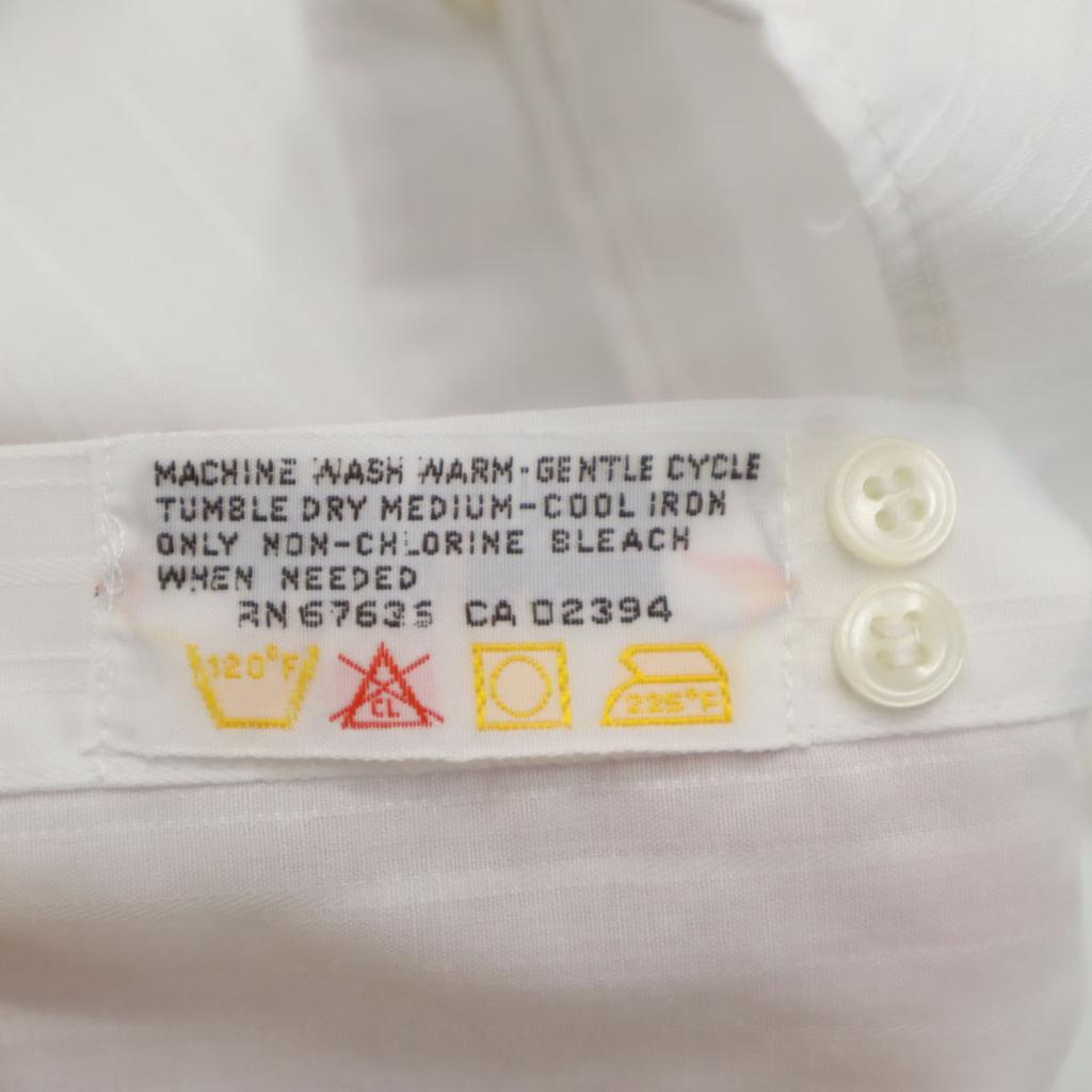 YVES SAINT LAURENT 90s Old Striped Pattern Long sleeve shirt 161/2 white Men's Used